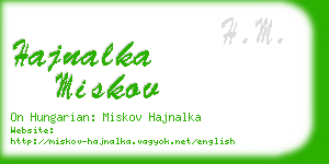 hajnalka miskov business card